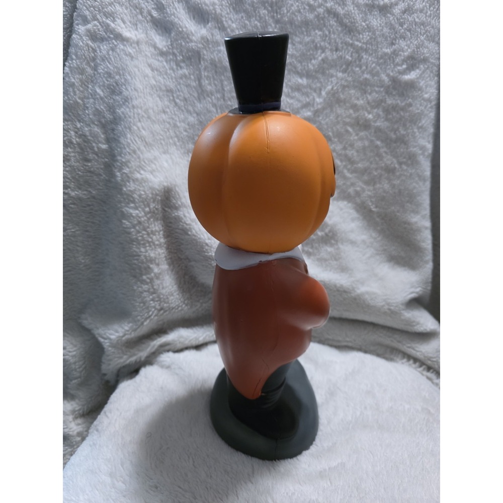 Vtg Halloween Pumpkin Man Light-Up‎ Deco Top Hat & Lollipop 12" Jack-O-Lantern - Picture 13 of 15